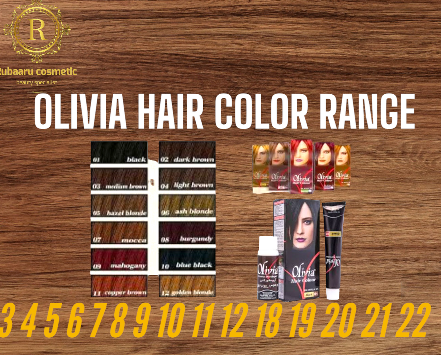 Olivia Hair Colour Range