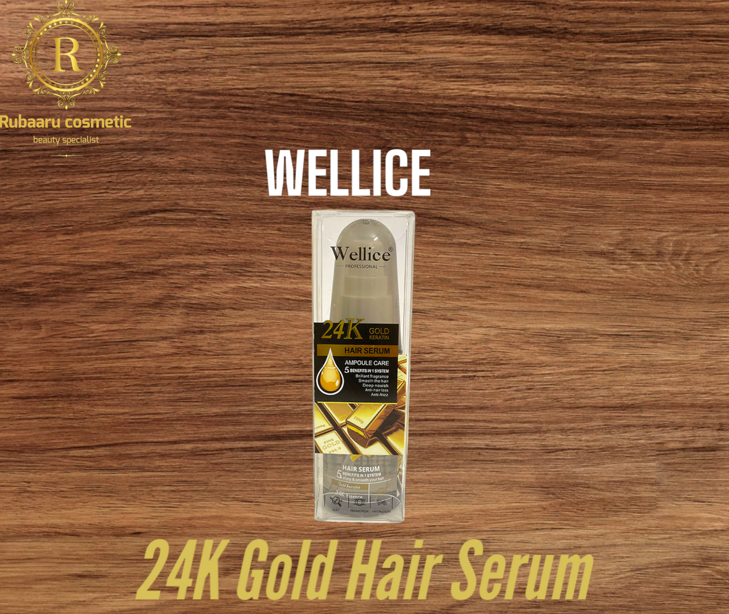 wellice 24k gold hair serum